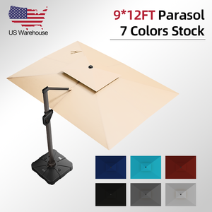 <span class=keywords><strong>Parasol</strong></span> rectangulaire HANYI 9x12 pieds avec lumière LED, anti-UV, cantilever, pour jardin, hôtel, piscine - Product Image 6