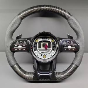 Volant en cuir haute performance personnalisé YLD GLC E S CLS <span class=keywords><strong>AMG</strong></span> W167 W177 W190 W205 W206 W213 W217 W223 en fibre de carbone pour Benz - Product Image 5