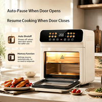 Four à friture sans huile intelligent ZHENGFA OEM en acier inoxydable grande capacité avec écran tactile et fenêtre visible, multifonctionnel pour la maison