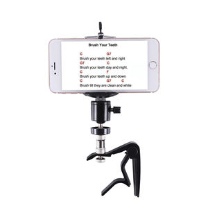 Agarre estable ajustable duradero soporte de transmisión en vivo soporte de teléfono clavijero abrazadera de cuello con capo de guitarra soporte de teléfono de guitarra - Product Image 4