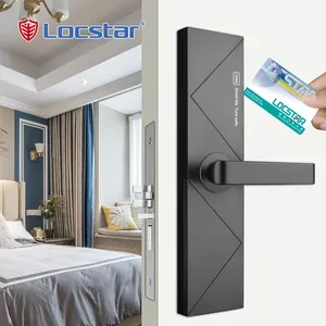 Locstar Mortise Digital MFID Card Aluminium Electronic Key Safe Locking Hotel Door Lock Cloud Memory Card CN GUA 8071