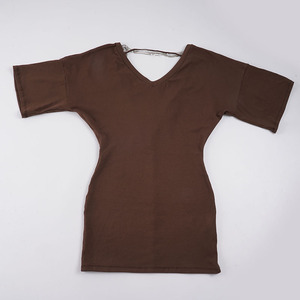 ชุดเดรสทรงเข้ารูปสีพื้นเรียบหรู ดีไซน์เว้าหลัง แขนกว้าง - Product Image 2