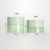 Nouveau pot en plastique à deux parois à large ouverture pour emballage cosmétique hydratant 150g 300g