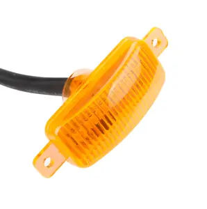 LR AUTO Universal LED Car Grid Warning Signal Small Yellow Light Driving Auto Refitted 12V Mid- Daytime Running Lamp