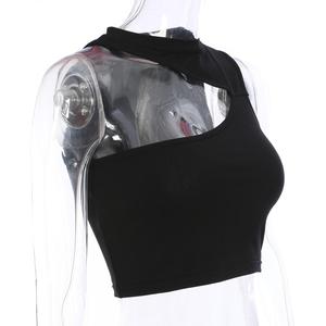 W0218 Bestseller Sexy Crop Top Frauen Tops Mode Tank Bustier BH Weste Bluse New One Shoulder <span class=keywords><strong>Camisole</strong></span> - Product Image 5