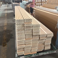 Panneaux muraux en PVC écologiques WPC 6m, panneaux muraux personnalisés à coller, lattes murales en bois, décoration murale intérieure pour hôtel