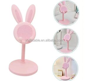 Cute Rabbit Ear Design Telescopic Non-Slip <b>Tablet</b> Desk Organizer Portable Desktop Cell Phone Holder <b>Stand</b> - Product Image 6