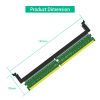 Adaptateur TISHRIC DDR5 U-DIMM 288 broches vers emplacement SO-RAM pour carte de protection avec loquet court