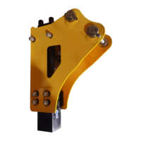 SDKINGTECH Pompe hydraulique supérieure pour brise-roche, type latéral pour mini-pelle rétrocaveuse JCB 3CX, capacité 3 tonnes, garantie 1 an