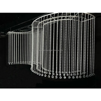 Rideau de plafond en perles acryliques en forme de vague, rideaux de cristal, lustres pour la décoration de mariages, événements et fêtes