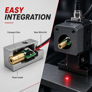 全新中纳工业650nm 5mW红点垂直水平激光模块定位对准头电路板2.1-3V - Product Image 5