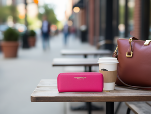 Portefeuille double fermeture éclair pour femme, petite taille, mode, microfibre, cuir synthétique, logo, toutes saisons - Product Image 2