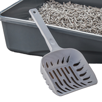 Grande pelle à litière pour chat en plastique léger de forme carrée avec un design à trous fins, écologique et durable, accessoire de nettoyage pour animaux de compagnie