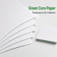 Rouleaux et feuilles de carton pour l'impression de jeux de cartes, papier cartonné vert, grammage 350/360/370/380g, fourniture d'usine