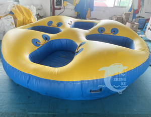4 ~ <span class=keywords><strong>6</strong></span> Personnes <span class=keywords><strong>Gonflable</strong></span> Remorquable Donut Bateau Tube Remorquable Eau Jouet <span class=keywords><strong>Gonflable</strong></span> pour Sports Nautiques - Product Image 1