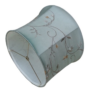 Textile Floor Chinese Style Flower Embroidered Hand <strong>Crafted</strong> <strong>Lampshades</strong> - Product Image 6