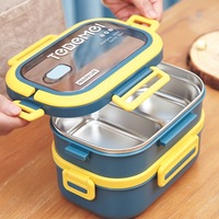 Produits de vente chaude 2025 Portable 3 couches grande capacité étanche Tedemei boîte à lunch en acier inoxydable pour les enfants