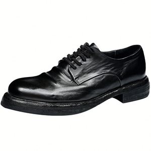 High Quality Custom Retro <b>Suede</b> Leather Men's Business Casual Dress Shoes With <b>Heel</b> for Wedding Wear Slip on Style - Product Image 5