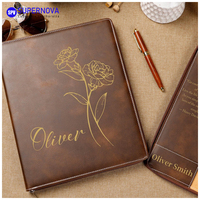 Porte-documents en cuir PU laserable format A4 avec fermeture éclair, organiseur professionnel, écologique, logo personnalisé au laser pour femme