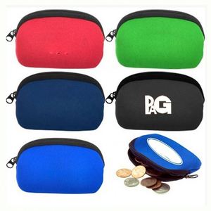 Luxury Wholesale Custom Small Earbud Pouch Gift Packaging <b>Black</b> Zipper <b>Bag</b> Neoprene Coin Purse - Product Image 6