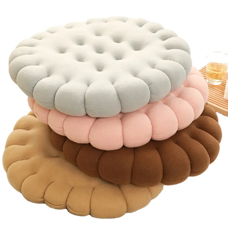 Лидер продаж, милая мягкая плюшевая подушка для сиденья с печеньем, мягкая плюшевая подушка