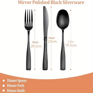 Custom logo Metal Cheap Restaurant Kitchen Matte Black Flatware Cutlery <b>Set</b> Stainless Steel Wholesale - Product Image 2