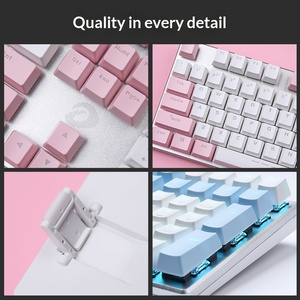 Clavier mécanique <span class=keywords><strong>Darou</strong></span> EK815, 108 touches, version en alliage, noir, bleu, rouge, axe Tea, rétroéclairage monochrome, USB, design ergonomique pour les jeux - Product Image 4