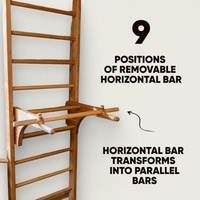 Barras de Gimnasia Extraíbles para Niños y Adultos, Escalera de Gimnasia para Ejercicios en Interiores, Barras de Pared