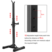 Support métallique réglable multifonctionnel pour squats fendus, rack de musculation avec banc et station de dips