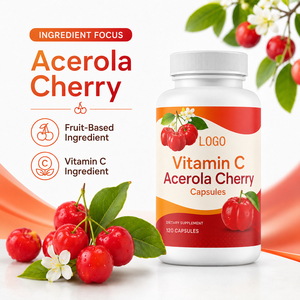 Capsules de Vitamine C Naturelle Lyophilisée de Cerise Acerola Biologique de Haute Qualité, Véganes, Faible Teneur en Sucre, Améliorent l'Immunité, Sans Produits Laitiers - Product Image 3