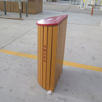 Poubelle semi-circulaire en acier et bois pour animaux de compagnie, vente en gros d'usine, avec logo personnalisable, poubelle murale
