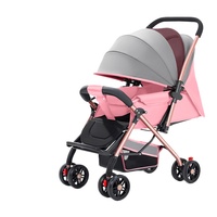 Échantillon Gratuit Poussette Pliable en Alliage, Chariot de Marche pour Bébé à Haute Position, Portable, Vente en Gros Transfrontalière, Peut Assister ou Allonger