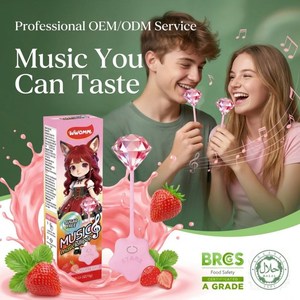 <span class=keywords><strong>Caramella</strong></span> Dura Aftermarket Novel Audio Edible a Forma di Lecca-lecca con Design a Conduzione Ossea per l'Ascolto, Taglio Diamante, Senza Zucchero - Product Image 1