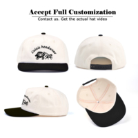 Casquette de baseball rétro à 5 panneaux bicolore personnalisée, non structurée, brodée, avec logo personnalisé, pour le sport