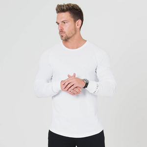 <span class=keywords><strong>เสื้อ</strong></span>ยืดผู้ชายสีดำแขนยาวผ้าสแปนเด็กซ์ผ้าคอตตอนเนื้อนุ่มผสมแผงด้านหลัง - Product Image 4