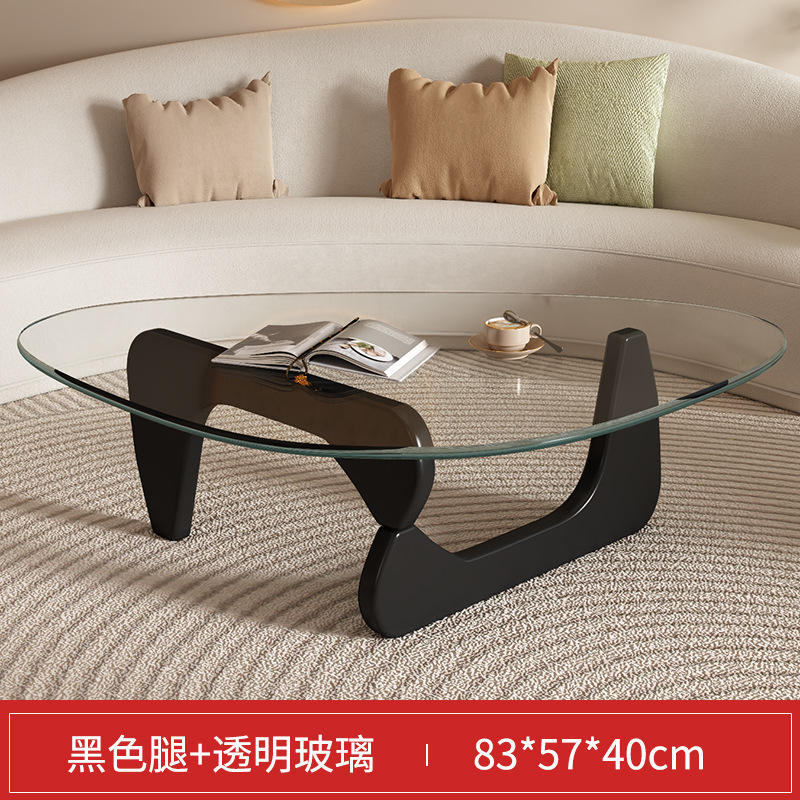 Verre transparent avec pieds en bois massif noir (petite taille)