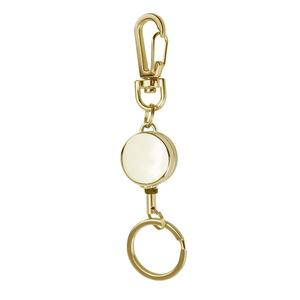 Alloy Silver Rose Golden Luxury Fashion Trend Retractable Badge Holders Carabiner Reel Clip Telescopic <b>Key</b> <b>Chain</b> Easy Pull - Product Image 3