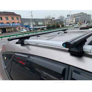 Barra Transversal Universal de Aluminio Plateado y Negro para Techo de SUV, Barra para Rieles Superiores de 1.25m 1.35m - Product Image 5