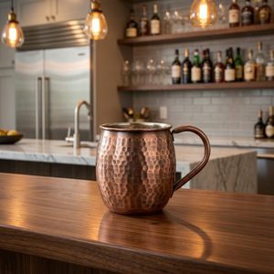 Handcrafted Copper Moscow Mule <b>Mug</b> Hammered Finish Vintage Style Eco-Friendly Heat Resistant for Cold Drinks Party Use Gift <b>Box</b> - Product Image 6