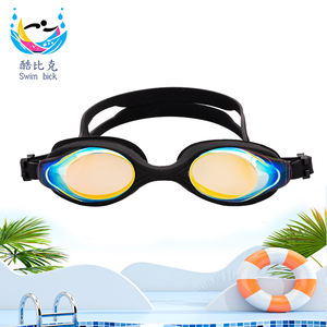 משקפי שחייה אוניברסליים איכותיים ונוחים נגד ערפול, נגד קרינה אולטרה סגולה, עמידים למים, עם עדשות PC מצופות מראה ורצועת סיליקון - Product Image 6