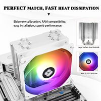 Stock Thermalright Burst Assassin 120 SE Blanc 6 tuyaux de chaleur CPU Air Cooler 3PIN Power 4PIN ARGB pour LGA AMD