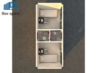 Appartement Modulaire en Acier Détachable 2 Chambres, Design Industriel, Villa Préfabriquée Portable, Location Airbnb, Hôtel, 18-36 m²