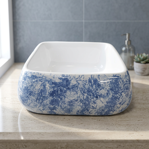 Lavabo de cerámica Vistaar, lavabo de porcelana para lavarse las manos, lavabo decorativo para el hogar, artículos sanitarios para baño, directo de fábrica. - Product Image 1