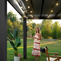 Tonnelles de cadre en aluminium résistant à la pergola en aluminium pour l'extérieur avec persiennes réglables pour le patio