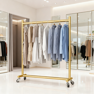 Étagères de rangement en métal MR23, présentoir à double niveau, utilisation en centre commercial, présentoir détachable en métal pour foulards et vêtements - Product Image 5