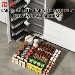 TIANYI Modern 6-Tier Integrated Tall Cabinet Pull Out Basket Heavy Duty Pantry Organizer Linked <b>Kitchen</b> <b>Storage</b> System - Product Image 4