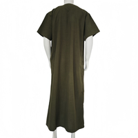 Thobe Homme Best-Seller Style Marocain Élégant avec Broderie de Qualité en Polyester pour la Saison Printanière