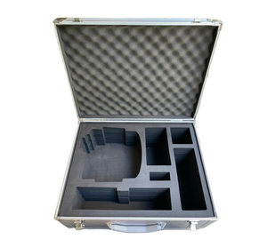 Premium Aluminum Plywood Case with Custom Foam and <b>Chrome</b> Handle for High End Hardware Sample Storage and Travel Protection <b>Box</b> - Product Image 1