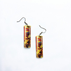 Offre Spéciale Creative Cola et chips de pomme de terre en forme de boucles d'oreilles collations simulées Hip Hop accessoires de mode en gros - Product Image 5