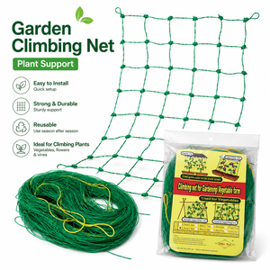Altamente Resistenza di Plastica Piante di Sostegno E Appeso Colore Verde Cetriolo Verticale In Crescita Arrampicata Netto - Product Image 1